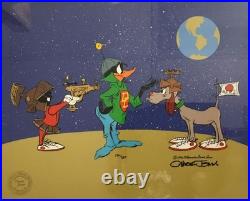 DUCK DODGERS Animation Cel Daffy Marvin K-9 L/E S/N Chuck Jones Custom Framed