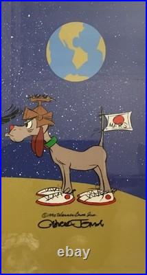 DUCK DODGERS Animation Cel Daffy Marvin K-9 L/E S/N Chuck Jones Custom Framed