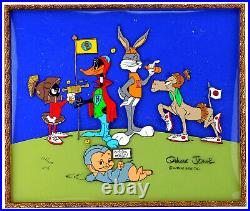 DUCK DODGERS Marvin Martian Bugs Bunny Daffy Duck CHUCK JONES Cel Limited Art
