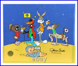 DUCK DODGERS Marvin Martian Bugs Bunny Daffy Duck CHUCK JONES Cel Limited Art