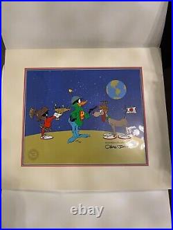 DUCK DODGERS TRIO Marvin Martian Daffy K-9 Limited Edition Cel /Chuck Jones Auto