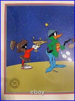 DUCK DODGERS TRIO Marvin Martian Daffy K-9 Limited Edition Cel /Chuck Jones Auto
