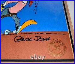 Daffy Duck Cel Cowboy Daffy Signed Chuck Jones Rare Warner Bros Animation Cell