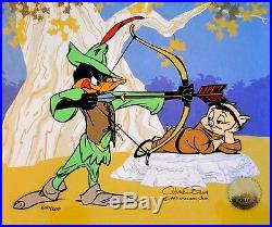 Daffy Duck Cel Warner Bros Chuck Jones Signed Bow & Error Last Cell Number 500