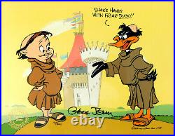Daffy Duck Chuck Jones Cel Signed Porky Limited Edition Art Friar Looney Tunes
