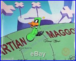 Daffy Duck Dodgers cel signed Chuck Jones Warner Bros EXCLUSIVE Background