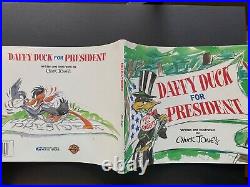 Daffy Duck For President, by Chuck Jones 1997 Signed 1st Ed, HC Book DJ
