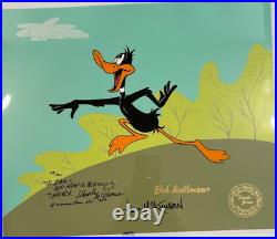 Daffy Duck LE Hand-painted Cel, Signed by McKimson Bros. 1989 Image 115/500