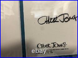 Daffy Duck Original Production Cel, Signed Chuck Jones, Mel Blanc, Friz Freelong