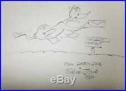 Daffy Duck Original Production Drawing Signed By Chuck Jones