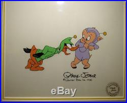 Daffy Duck Porky Pig Signed Chuck Jones Original Production Cel Warner Brothers