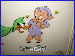 Daffy Duck Porky Pig Signed Chuck Jones Original Production Cel Warner Brothers