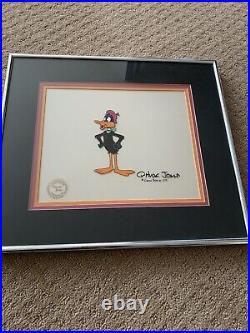 Daffy Duck Production Cel Thanks For Giving Tv Special 1979 Signed Chuck Jones