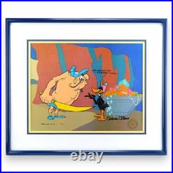 Daffy Duck and Hassan Chuck Jones Cel Call Me A Cab Animation Signed Art