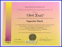 Daffy Superior Duck Production Cel Chuck Jones Signed OPC 1995