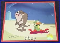 Dafyy Duck And Tazmanian Devil Production Cel Signed By Chuck Jones Seal Coa