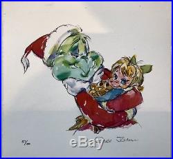 Dr. Seuss Grinch & Cindy Lou Who Limited Edition Print Signed by Chuck Jones