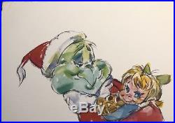 Dr. Seuss Grinch & Cindy Lou Who WHO HUG Ltd. Ed. Print Signed by Chuck Jones