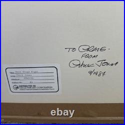 EXIT STAGE RIGHT Chuck Jones Cel Bugs and Daffy Duck Looney Tunes Cell REFRAMED