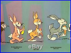 Evolution Of Bugs Bunny Hand Painted Signed Chuck Jones Animation Cel #/750 Jsa