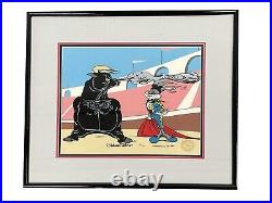 Extremely Rare Bugs Bunny and Toro the Bull cel, signed by Chuck Jones
