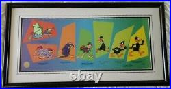 FRAMED Chuck Jones SIGNED'Evolution of Daffy' DISNEY Limited Edition Sericel
