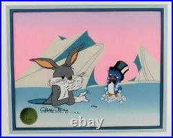 FRIDGED HARE Chuck Jones Bugs Bunny with Penguin 1992 Limited Edition Signed Cel