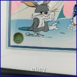 FRIDGED HARE Chuck Jones Bugs Bunny with Penguin 1992 Limited Edition Signed Cel