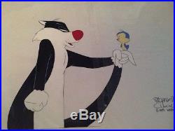 Father of the Bird Sylvester signed By Chuck Jones & Stephen Fossati