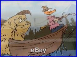 Fish Tale Limited Edition Cel SIGNED #'d Chuck Jones Daffy Duck Fishing with COA