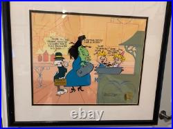 Framed Chuck Jones Cel Bugs And Witch Hazel Truant Officer Cel Signed Framed Chuck Jones Cel Bugs And Witch Hazel Truant Officer Cel Signed