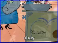 Framed Chuck Jones Cel Bugs And Witch Hazel Truant Officer Cel Signed Framed Chuck Jones Cel Bugs And Witch Hazel Truant Officer Cel Signed