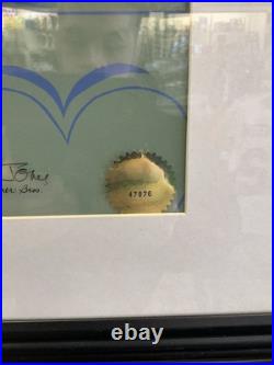 Framed Chuck Jones Cel Bugs And Witch Hazel Truant Officer Cel Signed