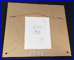 Framed Chuck Jones Signed Original Drawing of Two Dogs On Paper with COA