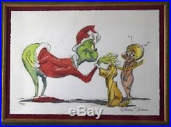 Framed Grinch & Cindy Lou Who Change of Heart Giclee Signed by Chuck Jones