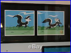 Framed Le Pursuit Pepe Le Pew Warner Brothers LE 750 Signed by Chuck Jones