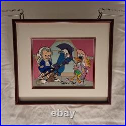 Framed SCARLET PUMPERNICKEL animation cel with background signed Chuck Jones Framed SCARLET PUMPERNICKEL animation cel with background signed Chuck Jones