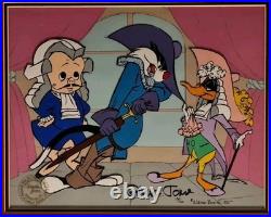 Framed SCARLET PUMPERNICKEL animation cel with background signed Chuck Jones