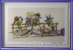 Framed The Good, The Bad, & The Hungry Giclee Signed by Chuck Jones Looney Tunes