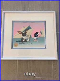 Frigid Hare cel signed by Chuck Jones, custom framed