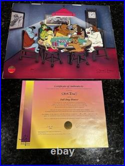 Full Dog House Card Game SIGNED CHUCK JONES Warner Brothers cel