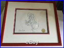 GRINCH WithTURKEY CHUCK JONES SIGNED ANIMATION CEL AND DRAWING