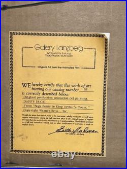 Gallery Lainzberg Daffy Duck Animation Cel Bugs Bunny in King Arthur's Court COA