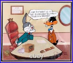 (Georgia) Chuck Jones Signed Animation Cel Daffy Dentistry 20x22 #136/500