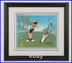 Golf Bugs Bunny Daffy Duck 18th Hare Animation Art Cel Signed Chuck Jones