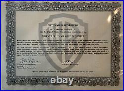 Gremlins 2 Main Title Sequence Production Cel Signed Chuck Jones, WB COA 1991