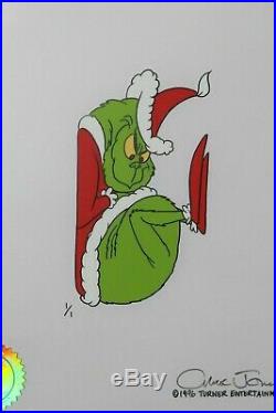 Grinch Christmas Animation Production Drawing Cel Signed Chuck Jones Dr Seuss