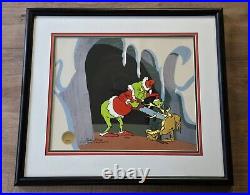 Grinch'On Becoming A Reindeer' Chuck Jones SIGNED Cel #374/500 + COA/NEW FRAME