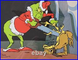 Grinch'On Becoming A Reindeer' Chuck Jones SIGNED Cel #374/500 + COA/NEW FRAME