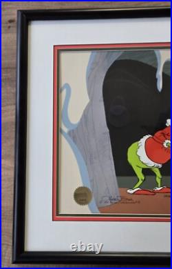 Grinch'On Becoming A Reindeer' Chuck Jones SIGNED Cel #374/500 + COA/NEW FRAME